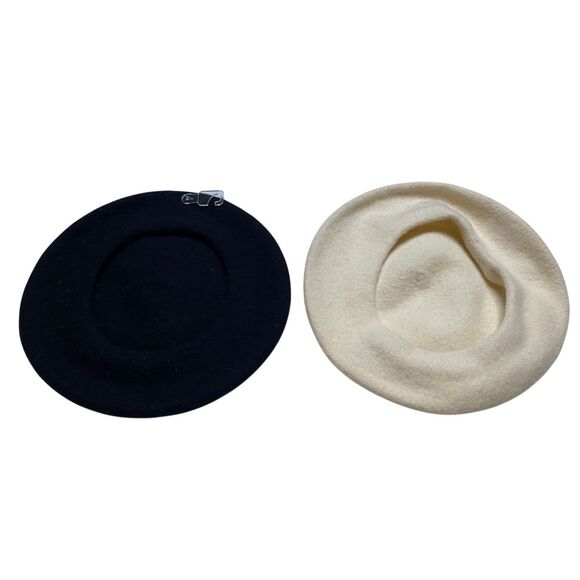 Lot of 2 Beret Merona Arlin Winter Hats European Formal Classy Quiet Luxury Fall - Picture 2 of 12